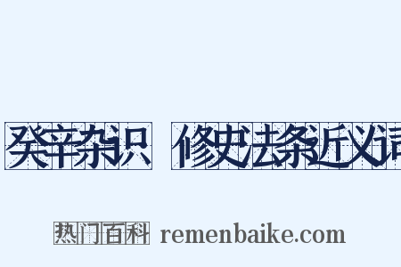 癸辛杂识·修史法条近义词是什么意思的图片